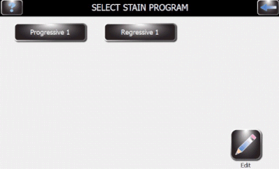 Staining default programs, progressive and regressive